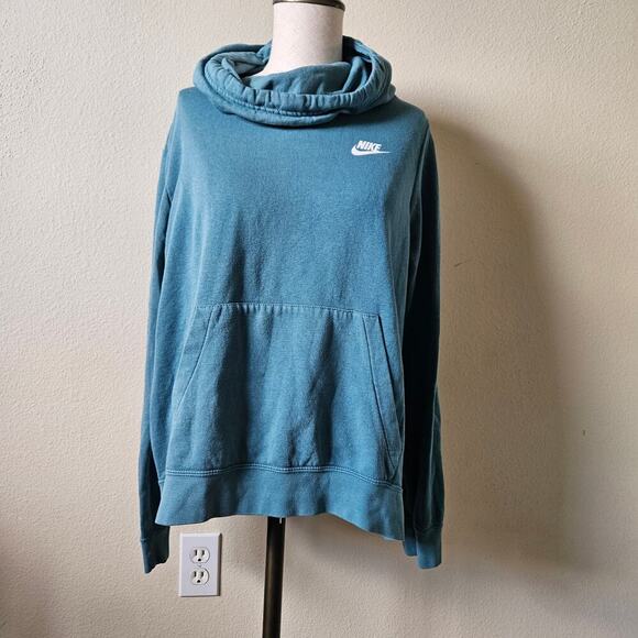 Nike Tops - Nike Women's NSW Varsity Fleece Funnel-Neck Hoodie Large